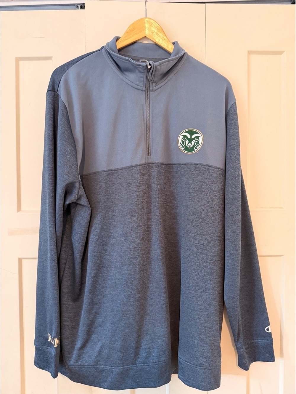 Champion Colorado Rams quarter zip pullover sweatshirt sweater XL